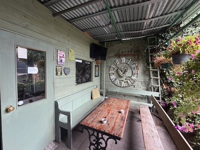 Covered outdoor seating
